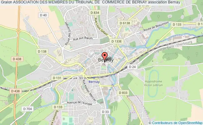 plan association Association Des Membres Du Tribunal De  Commerce De Bernay Bernay Cédex