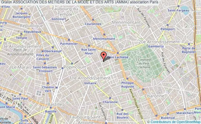 plan association Association Des Metiers De La Mode Et Des Arts (amma) Paris