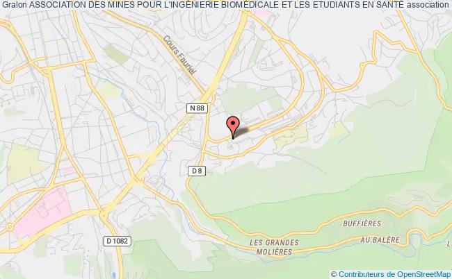 plan association Association Des Mines Pour L'ingÉnierie BiomÉdicale Et Les Etudiants En SantÉ Saint-Étienne