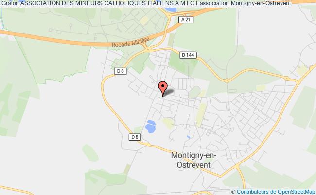 plan association Association Des Mineurs Catholiques Italiens A M I C I Montigny-en-Ostrevent