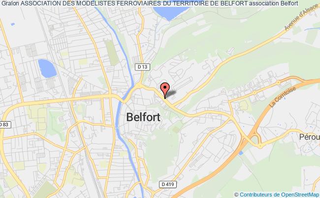 plan association Association Des Modelistes Ferroviaires Du Territoire De Belfort Belfort