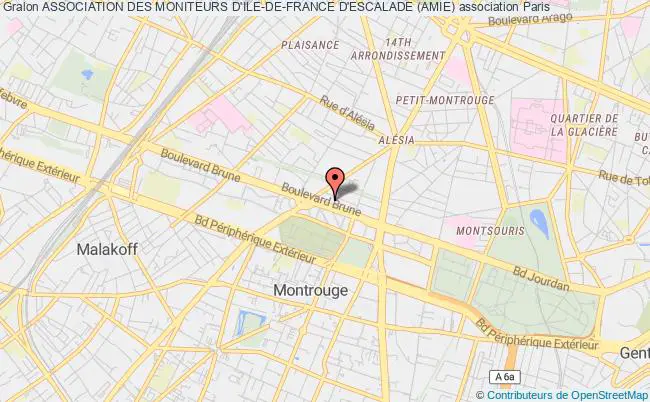 plan association Association Des Moniteurs D'ile-de-france D'escalade (amie) Paris