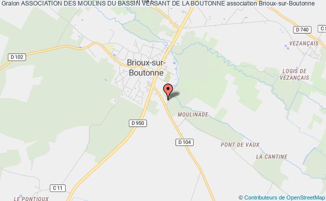 plan association Association Des Moulins Du Bassin Versant De La Boutonne Brioux-sur-Boutonne