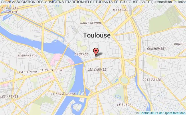 plan association Association Des Musiciens Traditionnels Etudiants De Toulouse (amtet) Toulouse