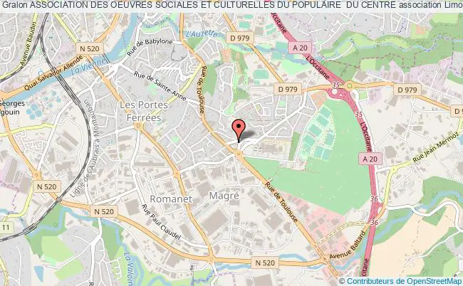 plan association Association Des Oeuvres Sociales Et Culturelles Du Populaire  Du Centre Limoges