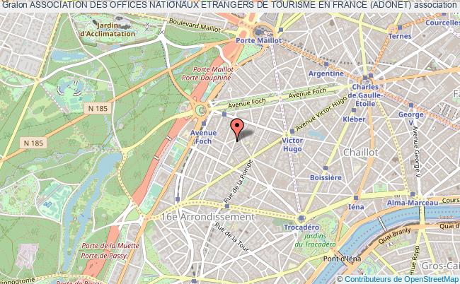 plan association Association Des Offices Nationaux Etrangers De Tourisme En France (adonet) Paris