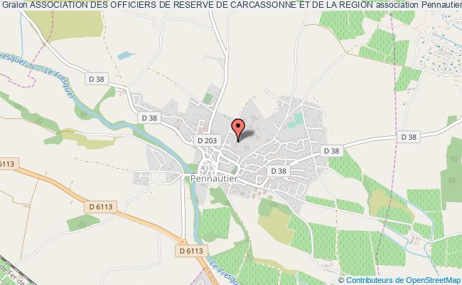 plan association Association Des Officiers De Reserve De Carcassonne Et De La Region Pennautier