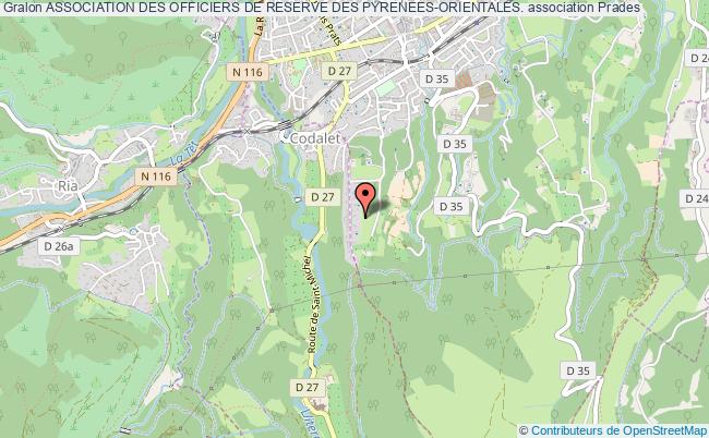 plan association Association Des Officiers De Reserve Des Pyrenees-orientales. Prades
