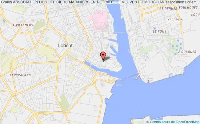 plan association Association Des Officiers Mariniers En Retraite Et Veuves Du Morbihan Lorient Cedex