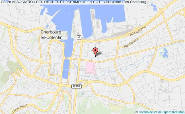 plan association Association Des Orgues Et Patrimoine En Cotentin Cherbourg-Octeville