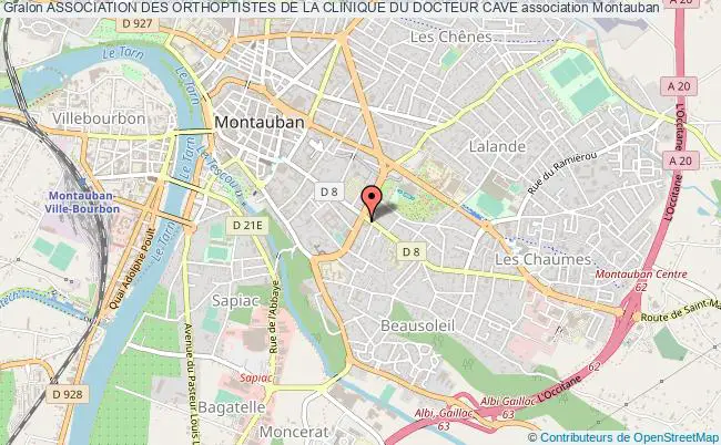 plan association Association Des Orthoptistes De La Clinique Du Docteur Cave Montauban
