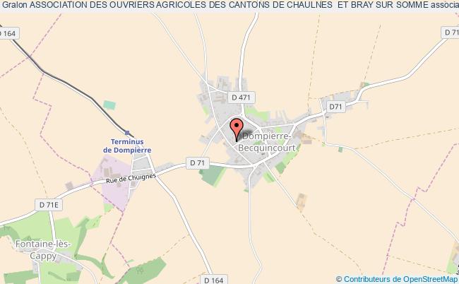 plan association Association Des Ouvriers Agricoles Des Cantons De Chaulnes  Et Bray Sur Somme Dompierre-Becquincourt