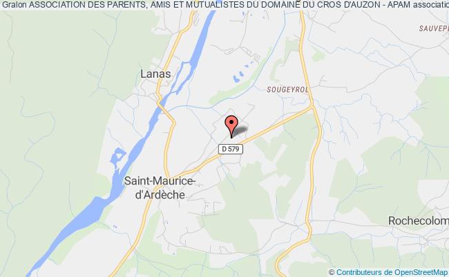 plan association Association Des Parents, Amis Et Mutualistes Du Domaine Du Cros D'auzon - Apam Saint-Maurice-d\'Ardèche