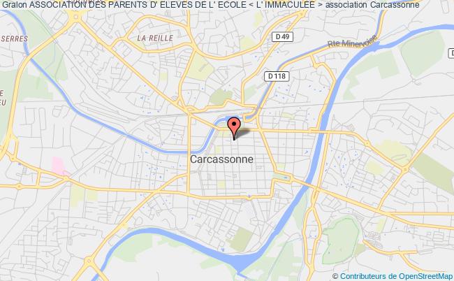 plan association Association Des Parents D' Eleves De L' Ecole < L' Immaculee > Carcassonne