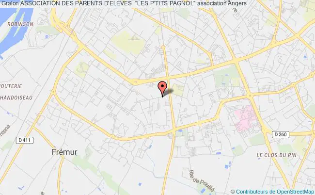 plan association Association Des Parents D'eleves  "les P'tits Pagnol" Angers