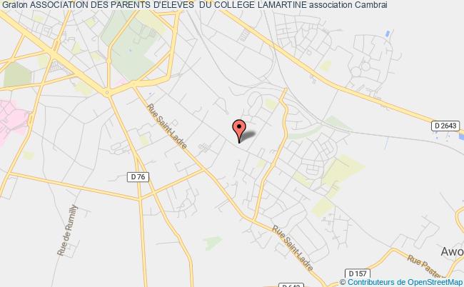 plan association Association Des Parents D'eleves  Du College Lamartine Cambrai