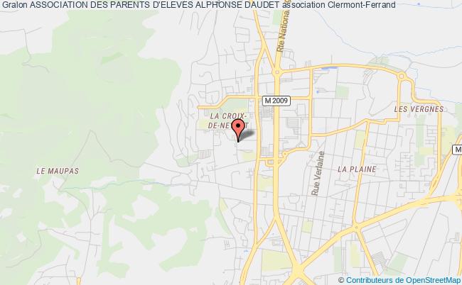 plan association Association Des Parents D'eleves Alphonse Daudet Clermont-Ferrand