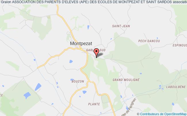 plan association Association Des Parents D'eleves (ape) Des Ecoles De Montpezat Et Saint Sardos Montpezat