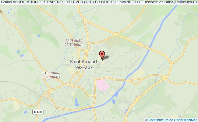 plan association Association Des Parents D'eleves (ape) Du College Marie Curie Saint-Amand-les-Eaux