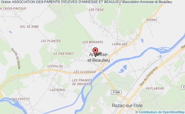 plan association Association Des Parents D'eleves D'annesse Et Beaulieu Annesse-et-Beaulieu