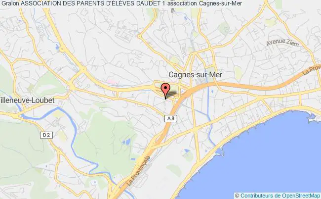 plan association Association Des Parents D'ÉlÈves Daudet 1 Cagnes-sur-Mer