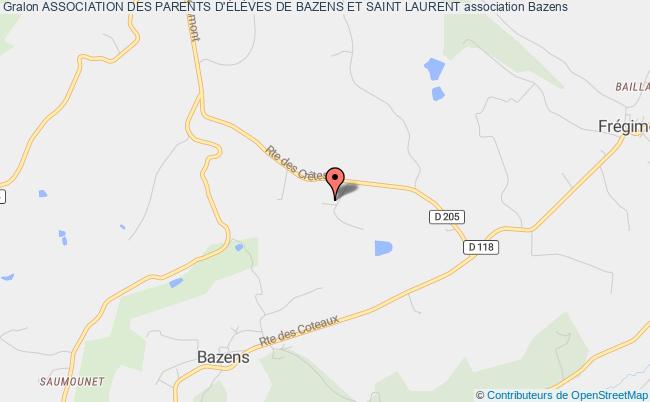plan association Association Des Parents D'ÉlÈves De Bazens Et Saint Laurent Bazens