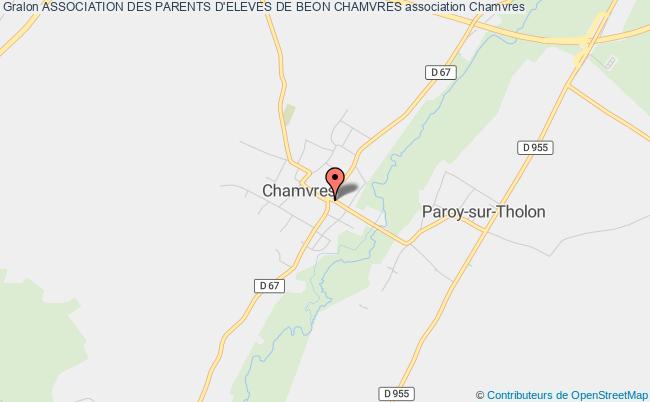plan association Association Des Parents D'eleves De Beon Chamvres Chamvres