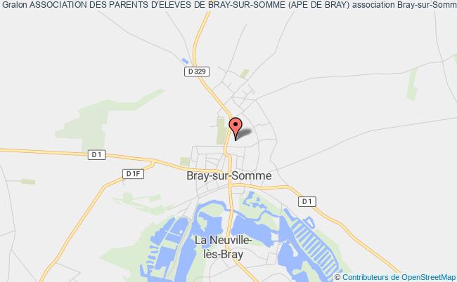 plan association Association Des Parents D'eleves De Bray-sur-somme (ape De Bray) Bray-sur-Somme