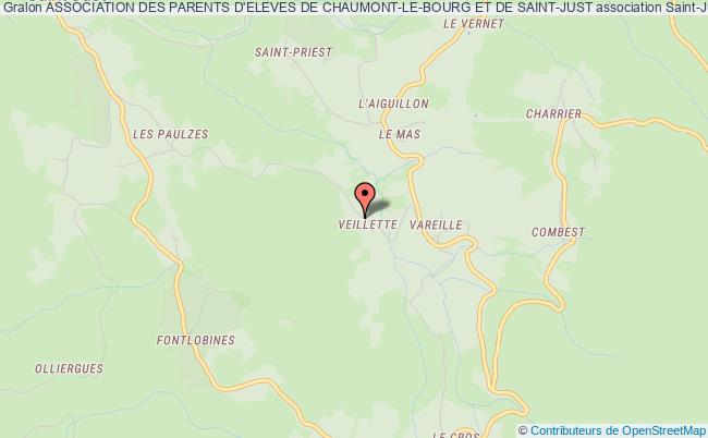 plan association Association Des Parents D'eleves De Chaumont-le-bourg Et De Saint-just SAINT-JUST