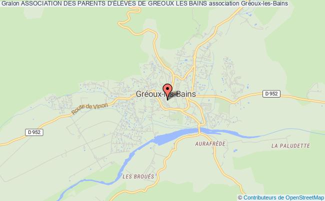 plan association Association Des Parents D'ÉlÈves De Greoux Les Bains Gréoux-les-Bains