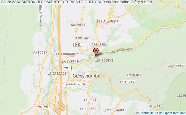 plan association Association Des Parents D'eleves De Gresy Sur Aix Grésy-sur-Aix