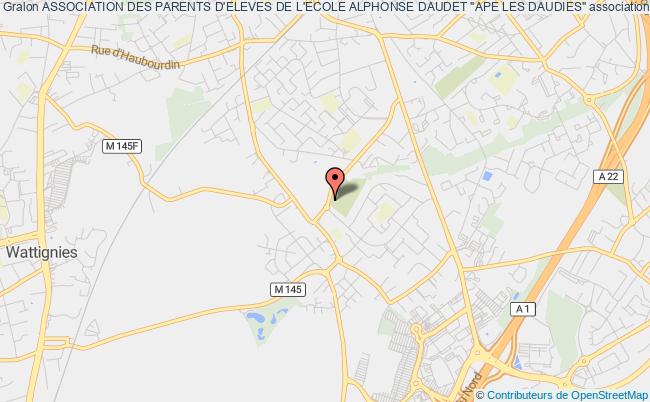 plan association Association Des Parents D'eleves De L'ecole Alphonse Daudet "ape Les Daudies" Faches-Thumesnil