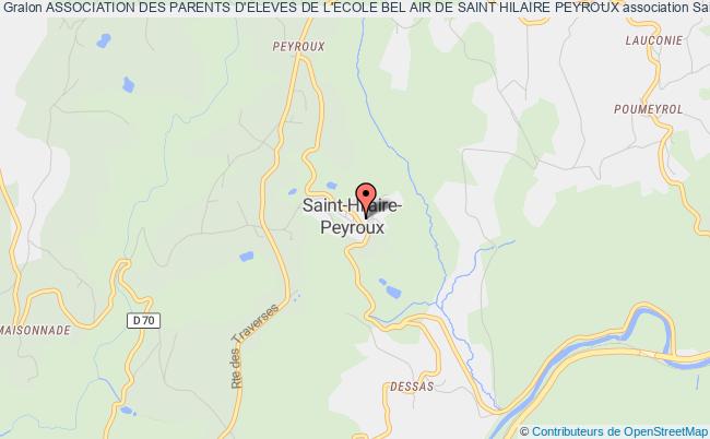 plan association Association Des Parents D'eleves De L'ecole Bel Air De Saint Hilaire Peyroux Saint-Hilaire-Peyroux
