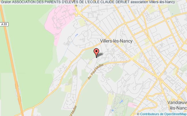 plan association Association Des Parents D'eleves De L'ecole Claude Deruet Villers-lès-Nancy