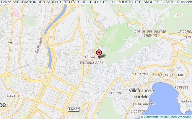 plan association Association Des Parents D'eleves De L'ecole De Filles Institut Blanche De Castille Nice