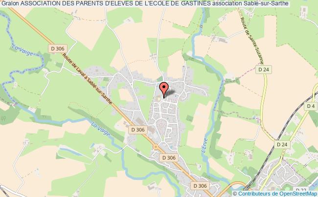plan association Association Des Parents D'eleves De L'ecole De Gastines Sablé-sur-Sarthe