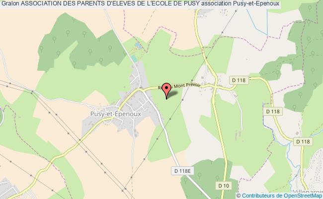 plan association Association Des Parents D'eleves De L'ecole De Pusy Pusy-et-Épenoux