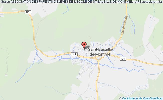 ASSOCIATION DES PARENTS D'ELEVES DE L'ECOLE DE ST BAUZILLE DE MONTMEL - APE