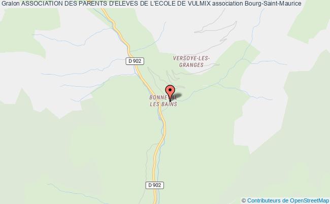 plan association Association Des Parents D'eleves De L'ecole De Vulmix Bourg-Saint-Maurice