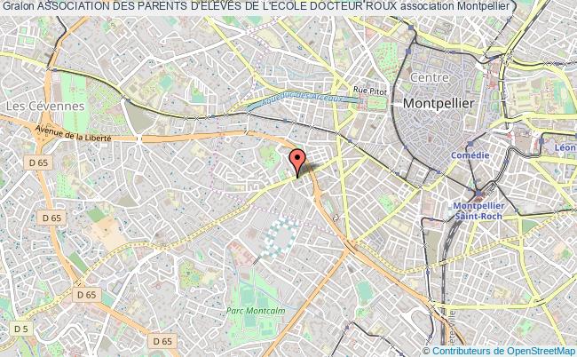 plan association Association Des Parents D'eleves De L'ecole Docteur Roux Montpellier