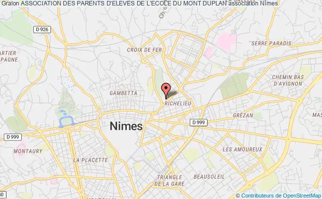 plan association Association Des Parents D'eleves De L'ecole Du Mont Duplan Nîmes