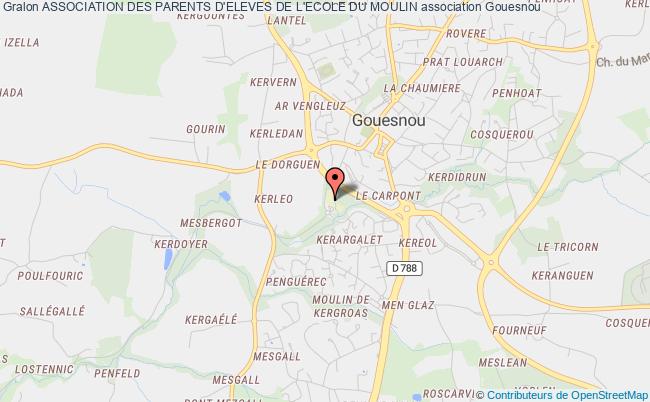 plan association Association Des Parents D'eleves De L'ecole Du Moulin Gouesnou