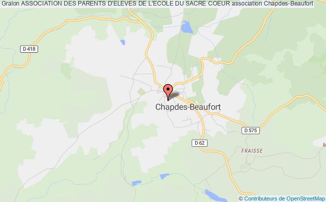 plan association Association Des Parents D'eleves De L'ecole Du Sacre Coeur Chapdes-Beaufort