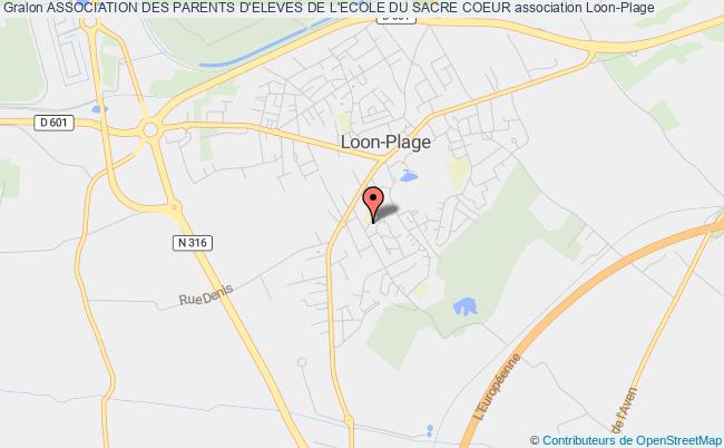 plan association Association Des Parents D'eleves De L'ecole Du Sacre Coeur Loon-Plage