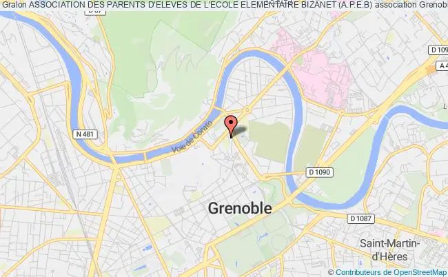 plan association Association Des Parents D'eleves De L'ecole Elementaire Bizanet (a.p.e.b) Grenoble