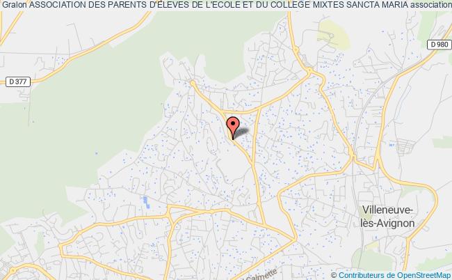 plan association Association Des Parents D'eleves De L'ecole Et Du College Mixtes Sancta Maria Villeneuve-lès-Avignon