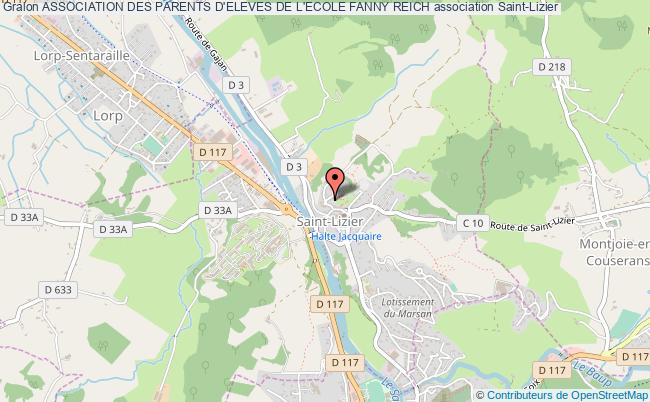 plan association Association Des Parents D'eleves De L'ecole Fanny Reich Saint-Lizier