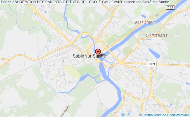 plan association Association Des Parents D'eleves De L'ecole Gai Levant Sablé-sur-Sarthe