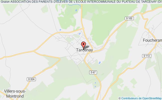 plan association Association Des Parents D'eleves De L'ecole Intercommunale Du Plateau De Tarcenay (dite Aussi Marylou) Tarcenay