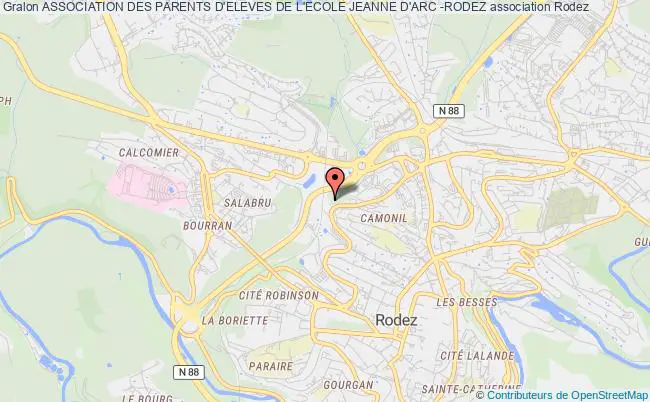 plan association Association Des Parents D'eleves De L'ecole Jeanne D'arc -rodez Rodez